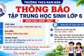 Thông báo tập trung học sinh lớp 6 – Năm học 2026 – 2027